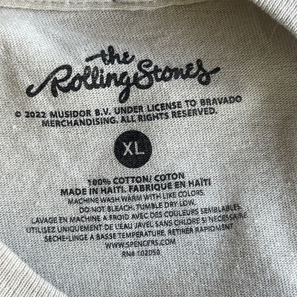 The Rolling Stones Shirt Adult Extra Large Beige Rock Band Music Jagger Spencers - Picture 7 of 11